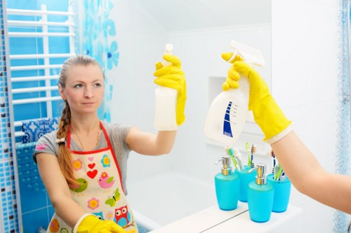 Cleaner carrying out a one-off deep clean in a Chiswick home