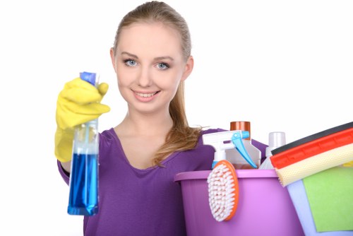 Local office cleaning team working in a Chiswick business premises